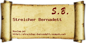Streicher Bernadett névjegykártya